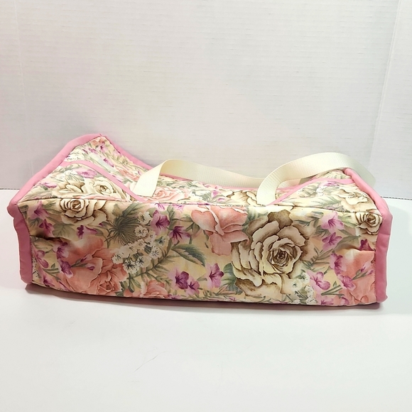 Craft Bag Fabric Hobby Stitch Sew Tote Floral Retro Design - Picture 11 of 13